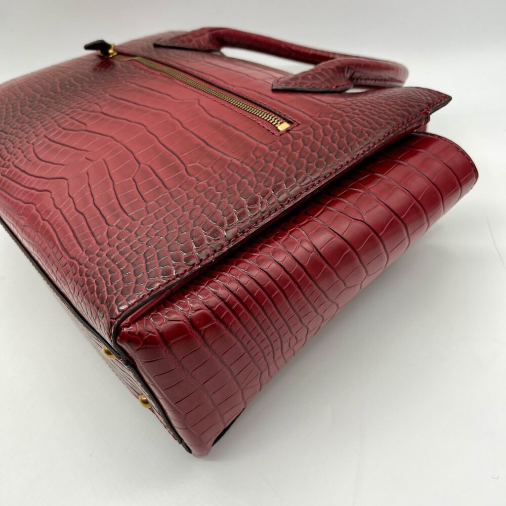Guess Red Faux Animal Embossed Shoulder Bag - Picture 8 of 11